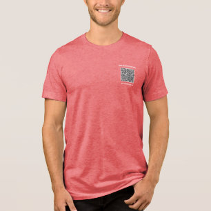 Uw eigen ontwerp QR-code en aangepaste tekstzaken Tri-Blend Shirt
