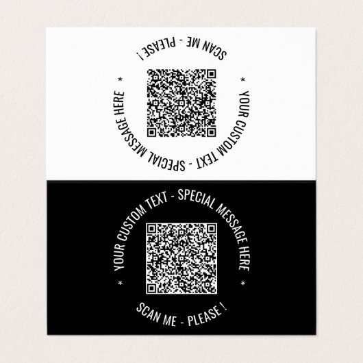 Uw eigen ontwerp QR-code Visitekaartje Kies kleur (Buitenkant ongevouwen)