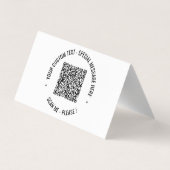 Uw eigen ontwerp QR-code Visitekaartje Kies kleur (Achterkant)