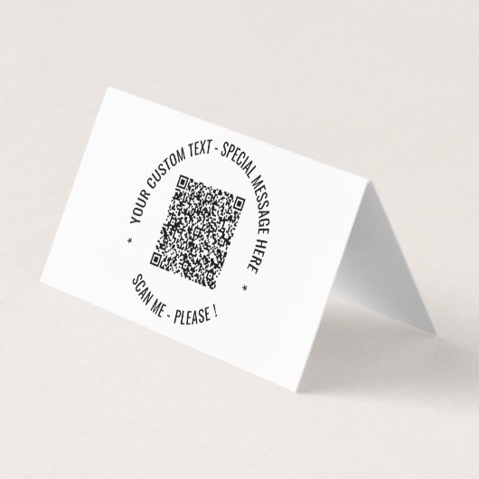 Uw eigen ontwerp QR-code Visitekaartje Kies kleur (Achterkant)