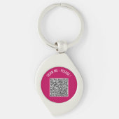 Uw eigen ontwerp scan info QR-code sleutelhanger (Voorkant)