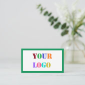 Uw eigen ontwerp Visitekaartje aangepaste kleuren (Staand voorkant)