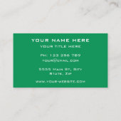 Uw eigen ontwerp Visitekaartje aangepaste kleuren (Achterkant)