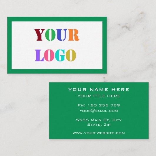 Uw eigen ontwerp Visitekaartje aangepaste kleuren (Voorkant / Achterkant)
