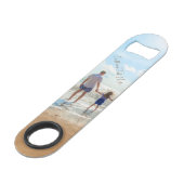 Uw eigen ontwerpfotobalksleutel met aangepaste tek speed flessenopener (Achterkant Gekanteld)