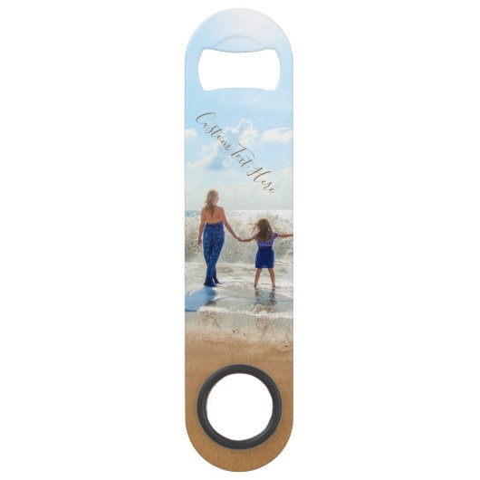 Uw eigen ontwerpfotobalksleutel met aangepaste tek speed flessenopener (Voorkant)
