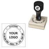Uw Eigen Ontwerpnaam Logo en Adres Rubberzegel Rubberstempel (Gestempeld)