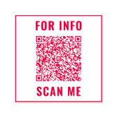 Uw eigen ontwerpstempel met QR Code Scan Info Zelfinktende Stempel (Design)