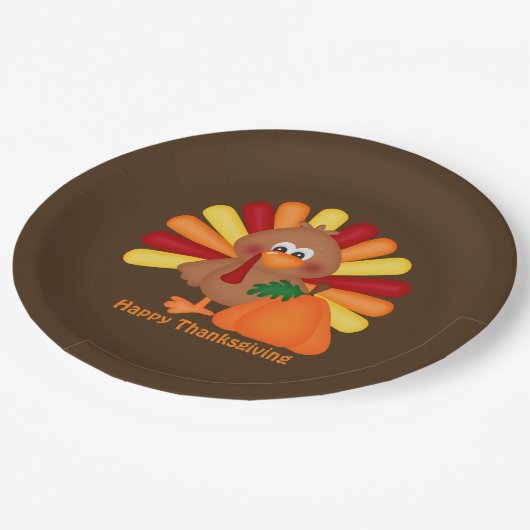 Uw eigen papieren Bord 9-inch Thanksgiving Turkije (Gekanteld)