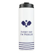 Uw eigen pickleball offerte of gezegde thermosbeker (Voorkant)