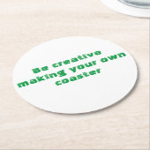 uw eigen ronde kartonnen onderzetter (Gebogen)