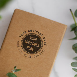 Uw eigen ronde zakelijke Logo met aangepaste tekst Zelfinktende Stempel