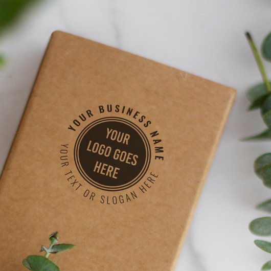 Uw eigen ronde zakelijke Logo met aangepaste tekst Zelfinktende Stempel