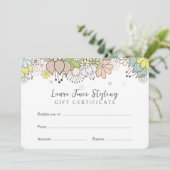 Uw eigen Sjabloon voor cadeaubon bewerken (Staand voorkant)