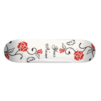 Uw eigen skateboard - Roos wijn en vlinder
