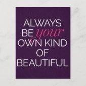 Uw eigen soort mooie citaat briefkaart (Voorkant)