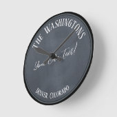 Uw eigen tekst op krijtbord textuur effect klok (Hoek)