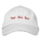 Uw eigen tekst uitstekend knap-Pet Geborduurde Pet (Voorkant)