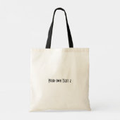 Uw eigen tekstnaam Gedrukt Budget Winkelen Kopen Tote Bag (Achterkant)