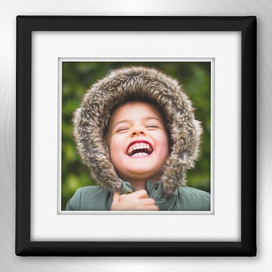 Uw eigen vierkant foto met zwarte inlay-out magneet