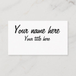 uw eigen visitekaartje