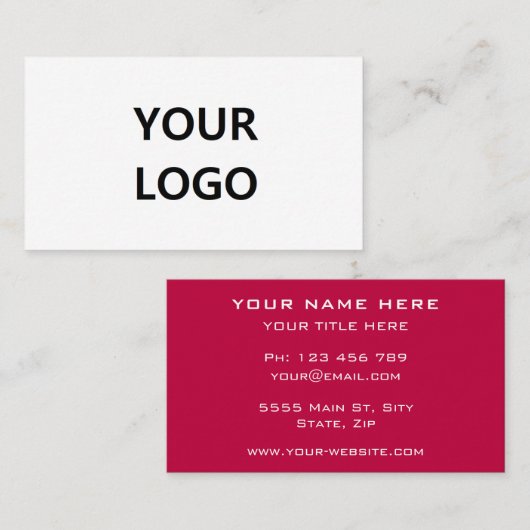 Uw eigen Visitekaartje van de Doopvont en van de K (Voorkant / Achterkant)