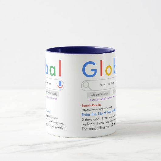 Uw eigen zoekmachine Grappig 11oz Mok (Midden)