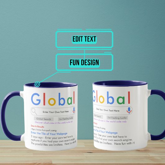 Uw eigen zoekmachine Grappig 11oz Mok