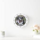 Uw eigenaar van uw aangepaste Dog Photo Cute Pet Ronde Klok (Huis)