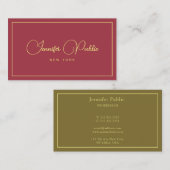 Uw Elegant Script voor Custom Text Professional Visitekaartje (Voorkant / Achterkant)