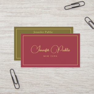 Uw Elegant Script voor Custom Text Professional Visitekaartje