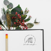 Uw Elegante Antieke Aangepaste Bibliotheekboeken Rubberstempel