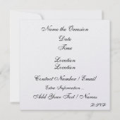 Uw elegante gelegenheid - SRF Save The Date (Achterkant)