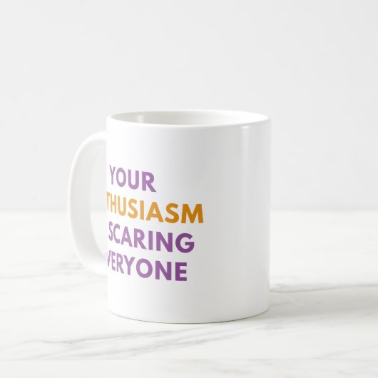 Uw enthousiasme koffiemok (Voorkant links)