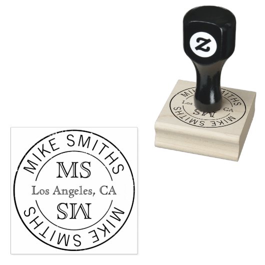 uw enveloppen met een stijlvol monogram rubberstempel (Gestempeld)