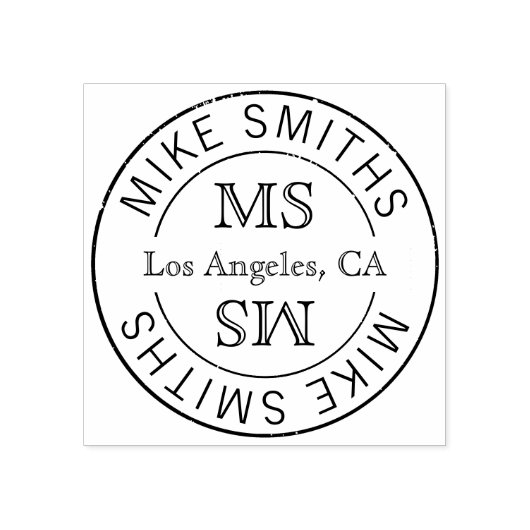 uw enveloppen met een stijlvol monogram rubberstempel (Afrduk)