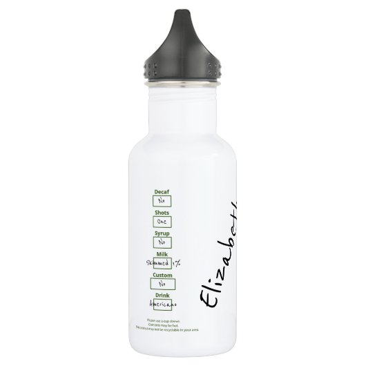 UW exacte drankenspecificaties "Hergebruik Recycle Waterfles (Links)