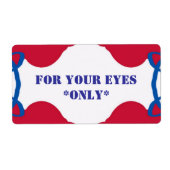 UW EYES ONLY-LABEL ETIKET (Voorkant)