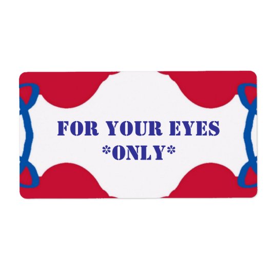 UW EYES ONLY-LABEL ETIKET (Voorkant)