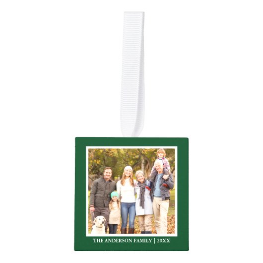 Uw familie 4 fotocollage groen decoratie (Voorkant)