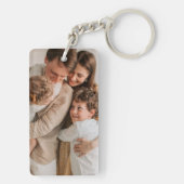 Uw familie afbeelding aanpassen sleutelhanger (achterkant)