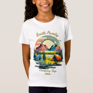 "Uw Familie" Camping Trip 20xx Aangepaste Meisje's T-shirt