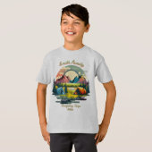 "Uw familie" Camping Trip 20xx Custom Boy's T-shirt (Voorkant volledig)