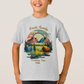 "Uw familie" Camping Trip 20xx Custom Boy's T-shirt (Voorkant)