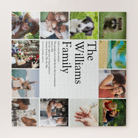 Uw familie definitie 12 foto pret legpuzzel (Horizontaal)