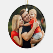 Uw Familie Definitie Foto Kerstmis Keramisch Ornament (Links)
