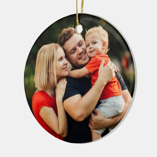 Uw Familie Definitie Foto Kerstmis Keramisch Ornament (Links)