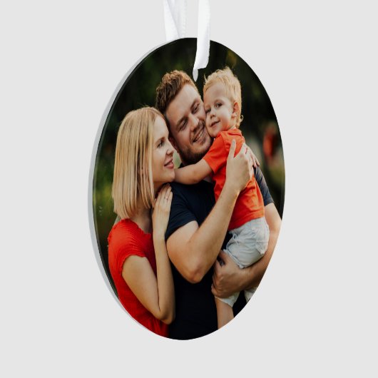 Uw familie Definitie Foto Snowflakes Kerstmis Ornament (voorkant)