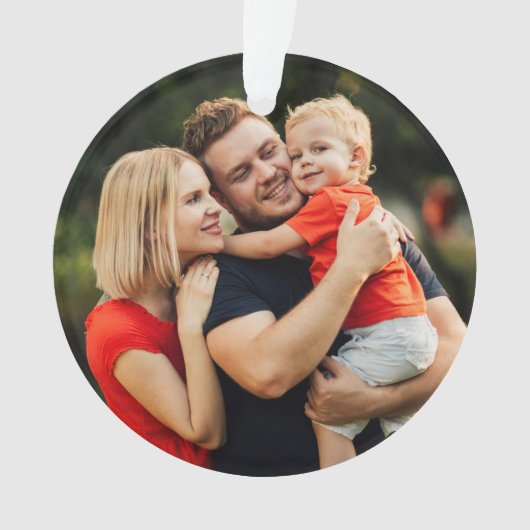 Uw familie Definitie Foto Snowflakes Kerstmis Ornament (voorkant)