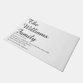 Uw Familie Definitie Script Fun Modern Deurmat (Schuin)